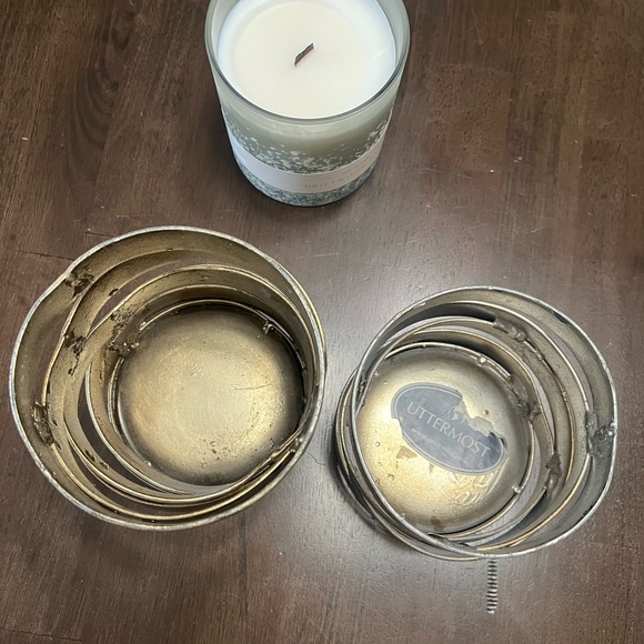 2 Uttermost Industrial Candle Holders Rustic Metal Twist Contemporary 4.5”W - Picture 9 of 15
